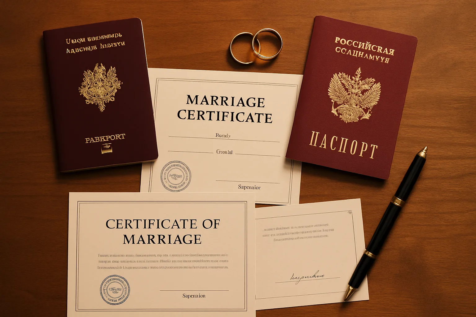 Documents administratifs nécessaires pour un mariage international franco-russe avec traductions assermentées